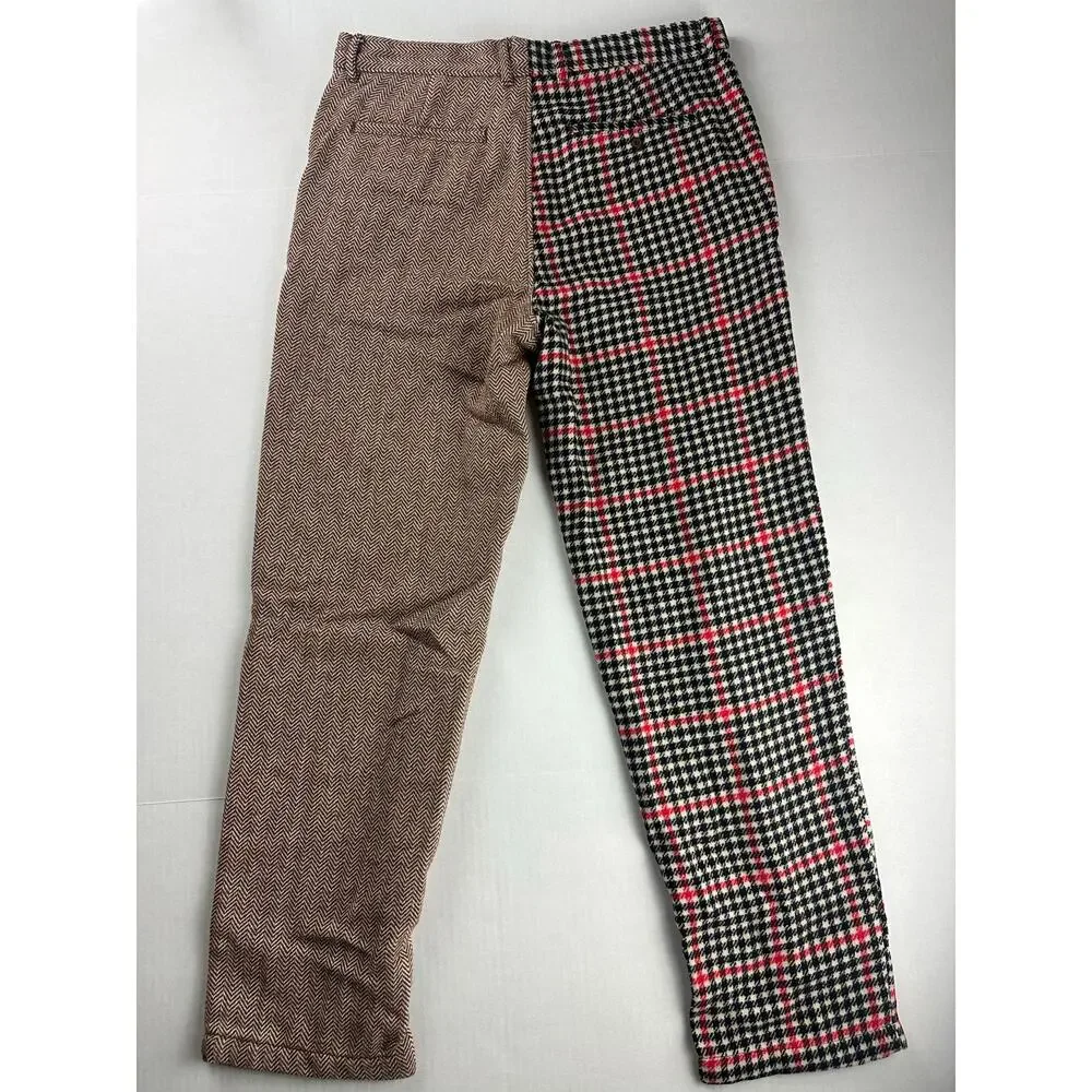 New w/o tag- Rowing Blazers Red and Brown Checkered Pants - Picture 2 of 7